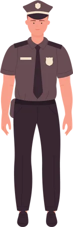 Policeman standing  Illustration