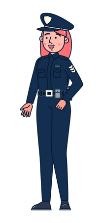 Policewoman Illustration