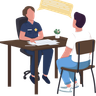 police interrogating illustration svg