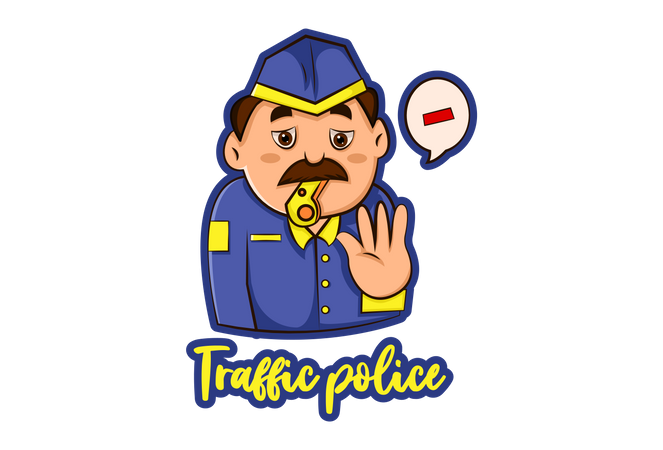 Policía de tráfico  Ilustración