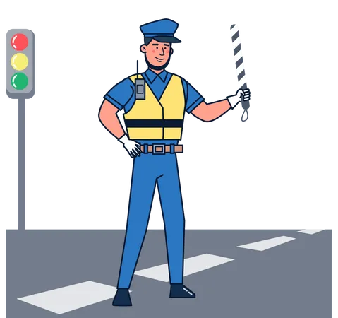 Policía de transito  Ilustración