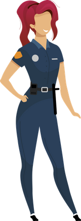 Policial feminina  Ilustração