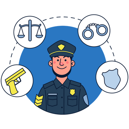 Officier de police  Illustration