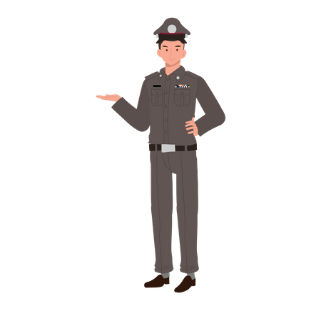 Policier en service  Illustration