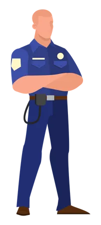 Officier de police en uniforme  Illustration