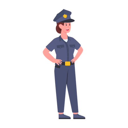 Femme policier  Illustration
