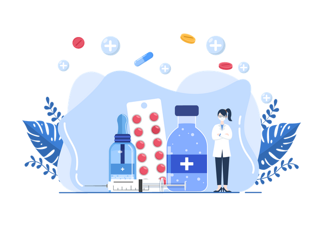 Polio medication  Illustration