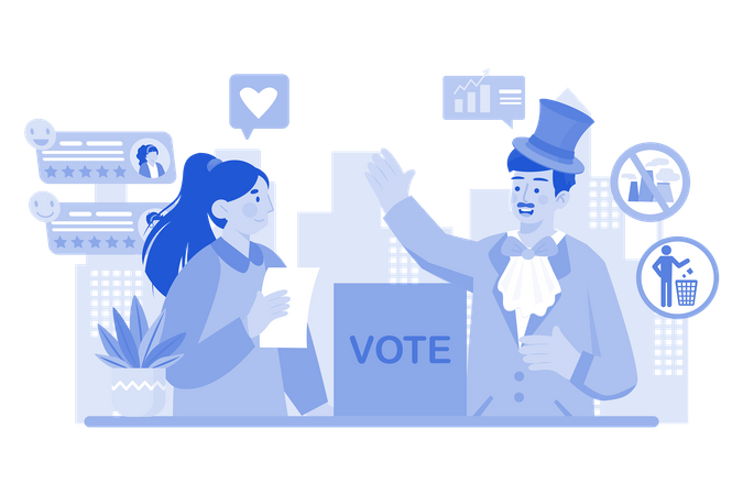 Political campaigns understand voter preferences  Illustration
