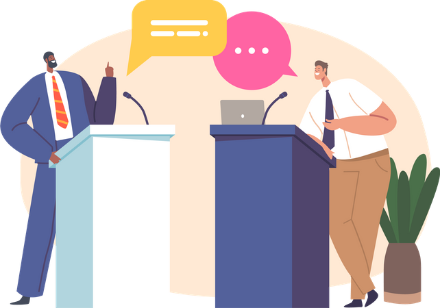 Political Debate  Illustration