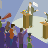 political debate illustration free download