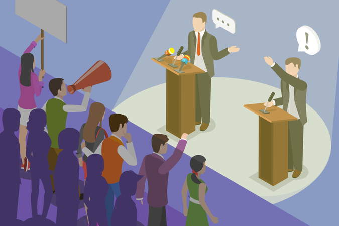 Political Debates  Illustration