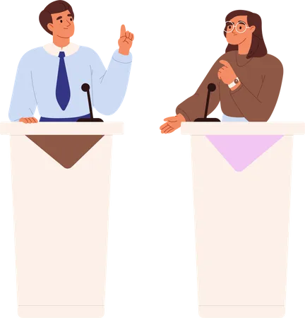 Political debates in audience  Illustration