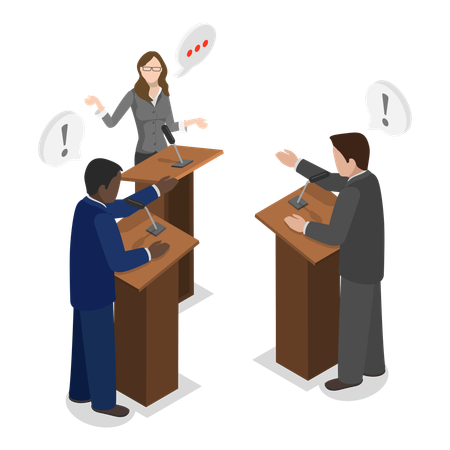 Political Election debate  Illustration