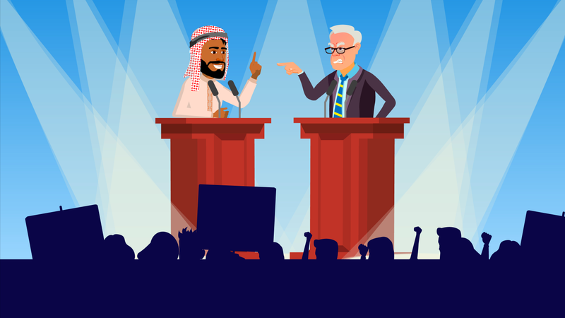 Political Meeting Vector Illustration