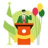 podium speaker illustrations