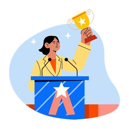 Politician Debate champion  Illustration