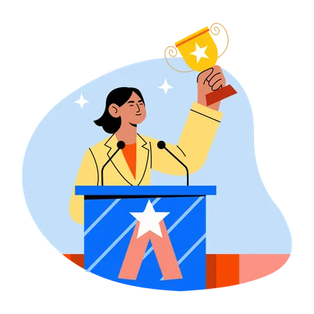 Politician Debate champion  Illustration