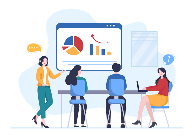 Politician doing meeting  Illustration