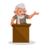 illustration for giving a speech