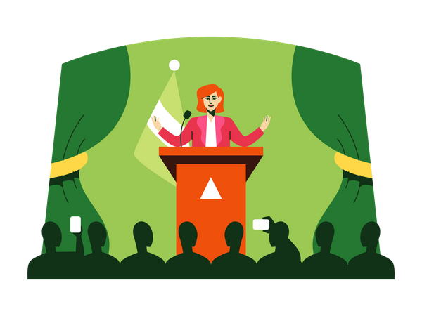 66 Politician Giving Speech Illustrations - Free in SVG, PNG, EPS -  IconScout