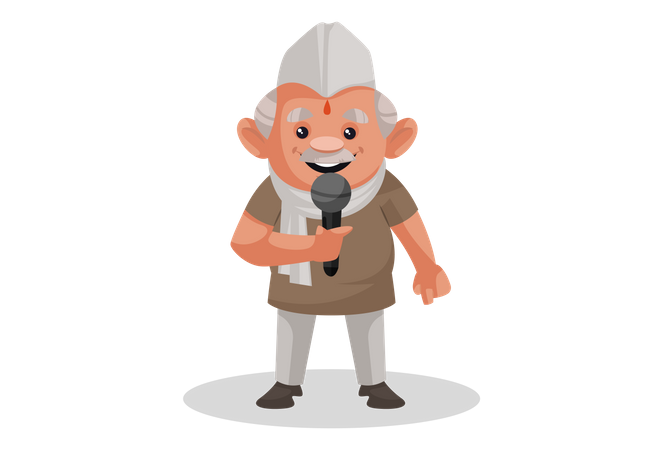 Politician giving speech  Illustration