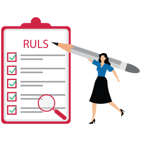 Politique et directives que les employées doivent suivre et respecter  Illustration