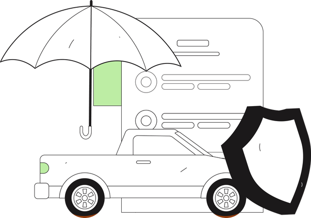 Póliza de seguro de automóvil  Ilustración