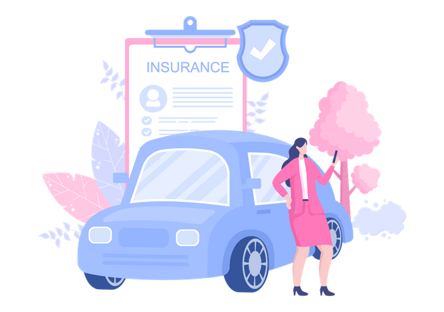 Póliza de seguro de automóvil  Ilustración