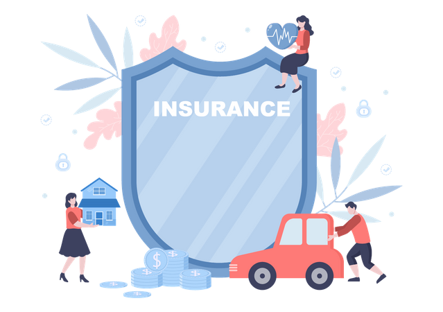 Póliza de seguro de automóvil  Ilustración