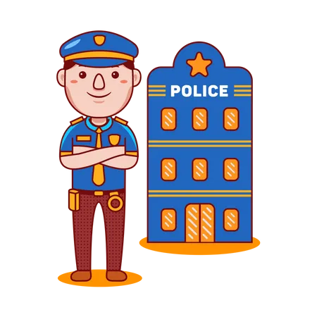 Polizei  Illustration