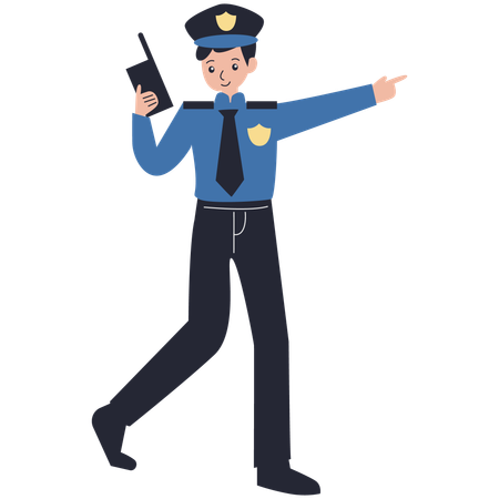 Polizeistreife  Illustration