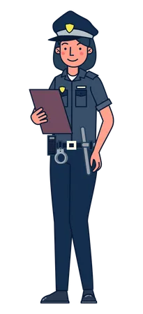Polizistin  Illustration