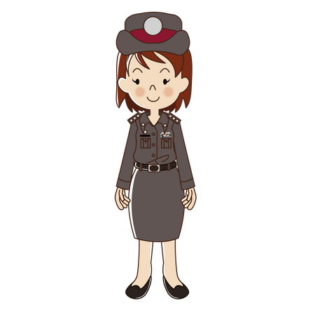 Polizistinnen in Uniform  Illustration