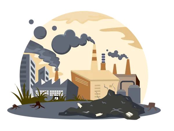 Pollution Illustration
