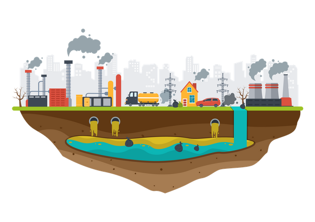 Pollution Campaign Illustration