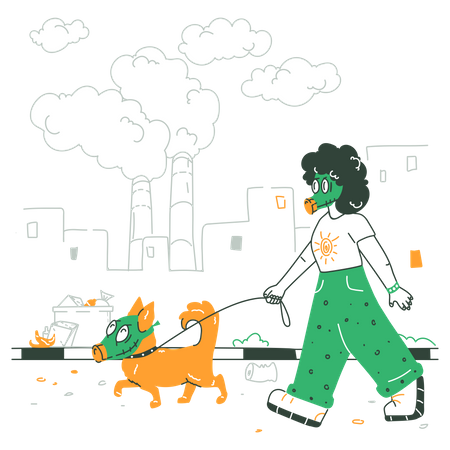 La pollution de l'air  Illustration