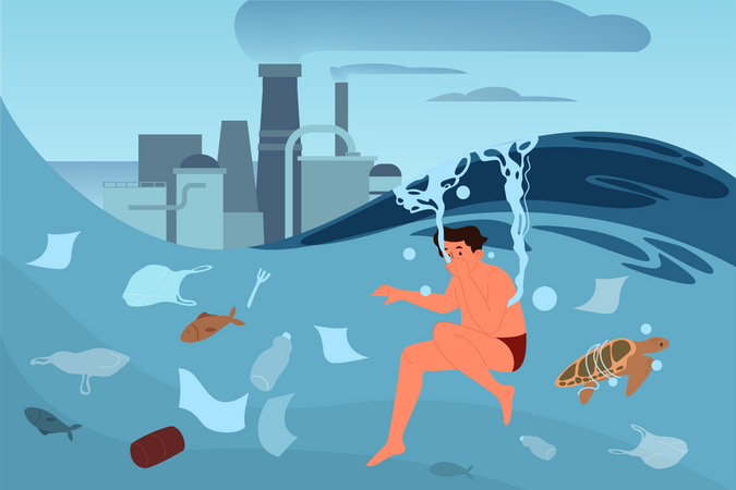 Pollution de l'eau  Illustration