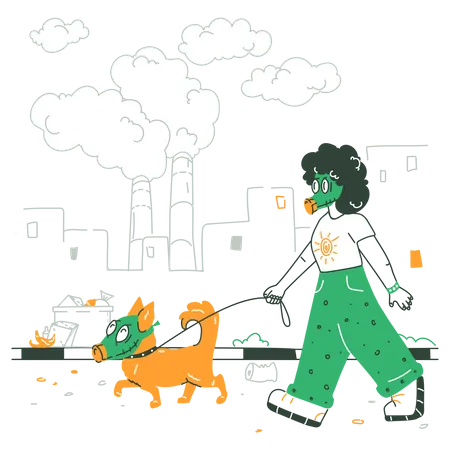 Poluição do ar  Ilustração
