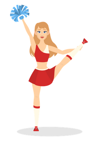 Danse des pom-pom girls  Illustration