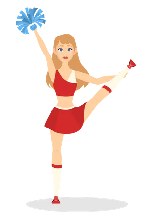 Danse des pom-pom girls  Illustration