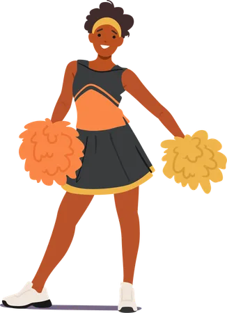 Fille de pom-pom girl  Illustration