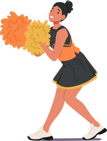 Fille de pom-pom girl  Illustration