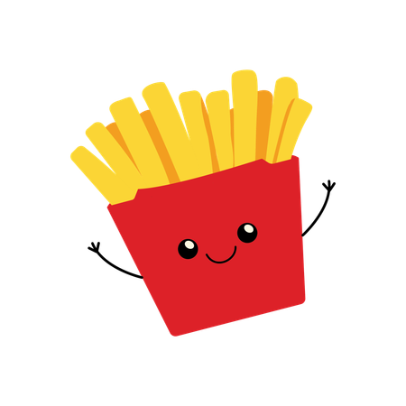 Pommes Frites Junkfood  Illustration