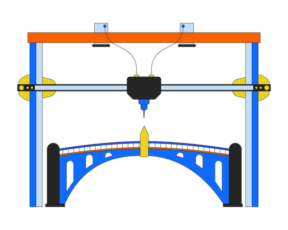 Pont imprimé en 3D  Illustration