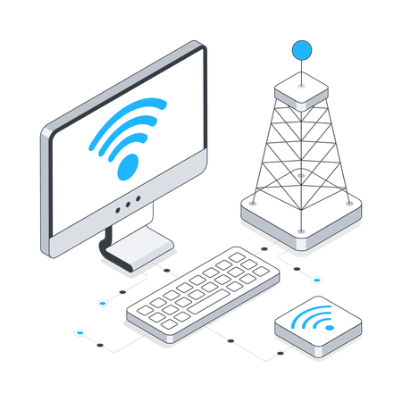 Ponto de acesso wi-fi  Ilustração