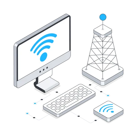 Ponto de acesso wi-fi  Ilustração