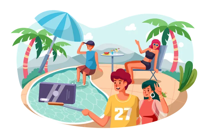 Pool Party  Illustration