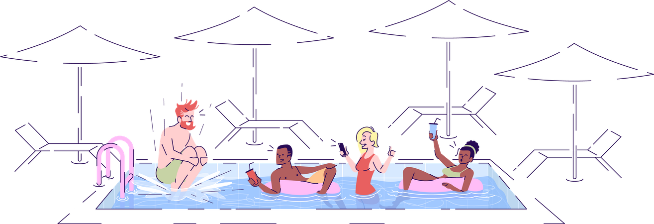 Pool Party  Illustration