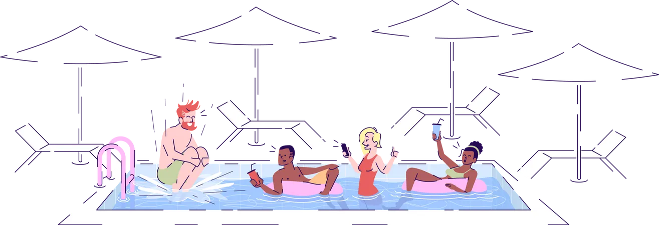 Pool Party  Illustration