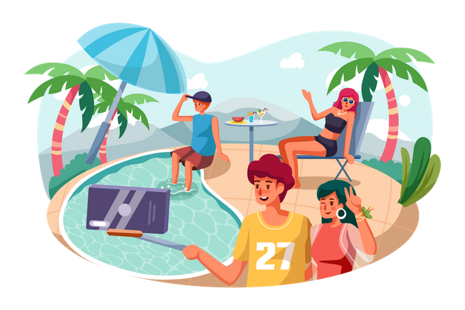 Pool Party  Illustration